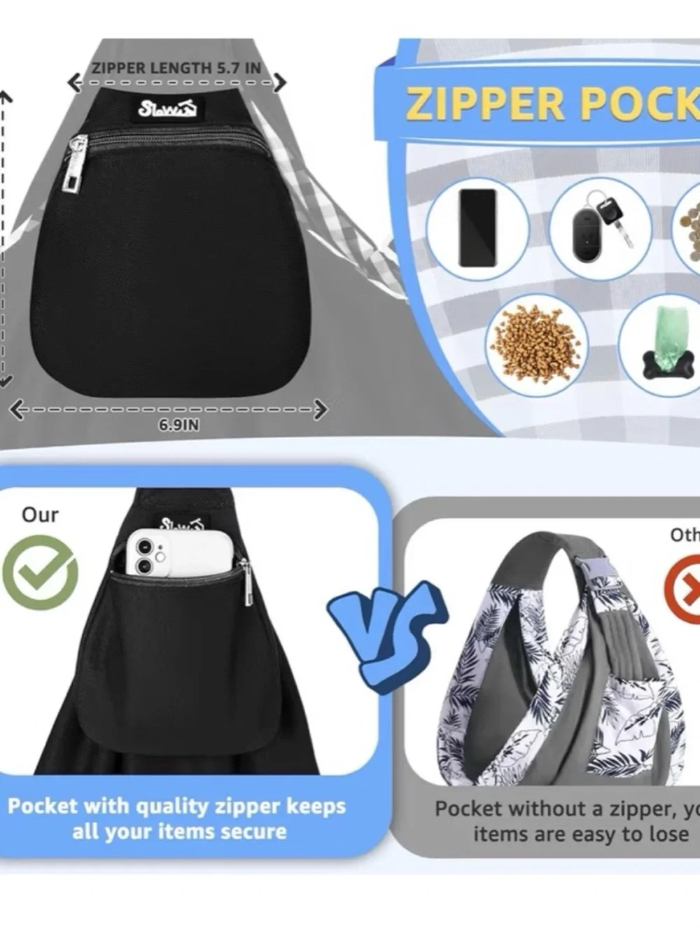 SlowTon Dog Carrier Sling
